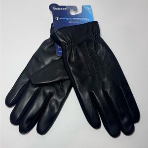 Isotoner smart touch lined gloves, black size medium